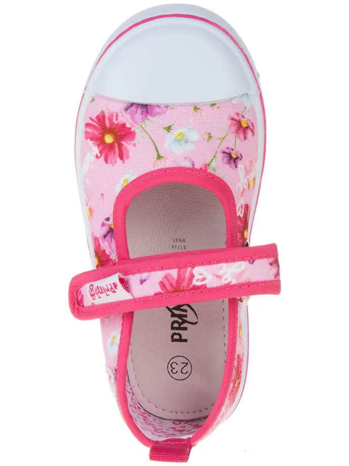 Spangenballerinas in Rosa/ Pink