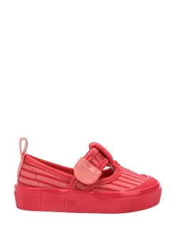 Spangenballerinas in Rot