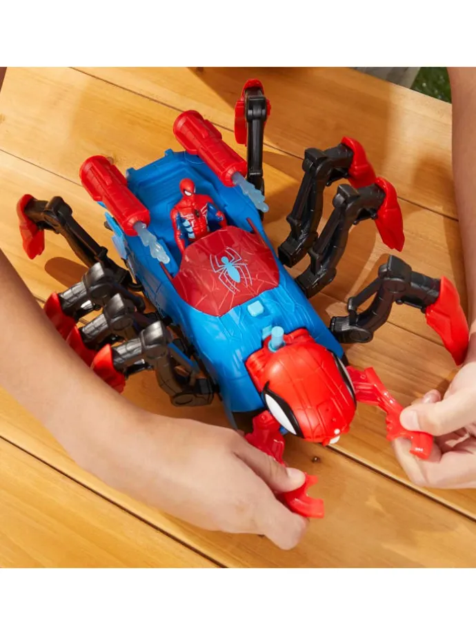 Spider-Man Marvel Krabbelspinne mit Wasserspritze + Projektile ab 4 Jahren rot