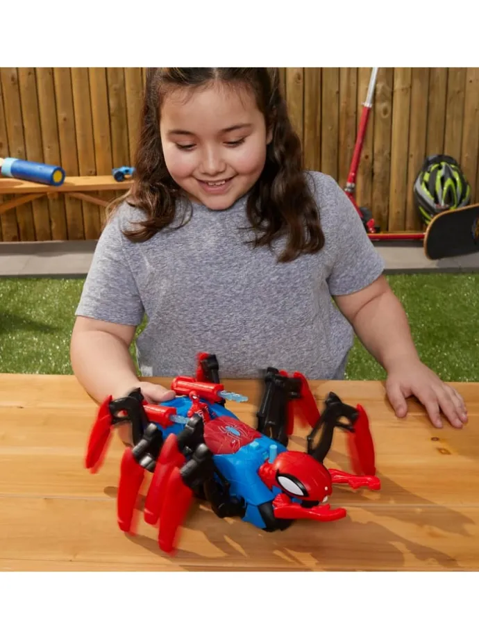 Spider-Man Marvel Krabbelspinne mit Wasserspritze + Projektile ab 4 Jahren rot