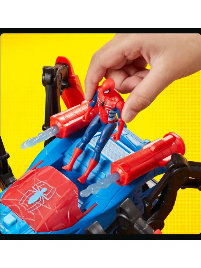 Spider-Man Marvel Krabbelspinne mit Wasserspritze + Projektile ab 4 Jahren rot