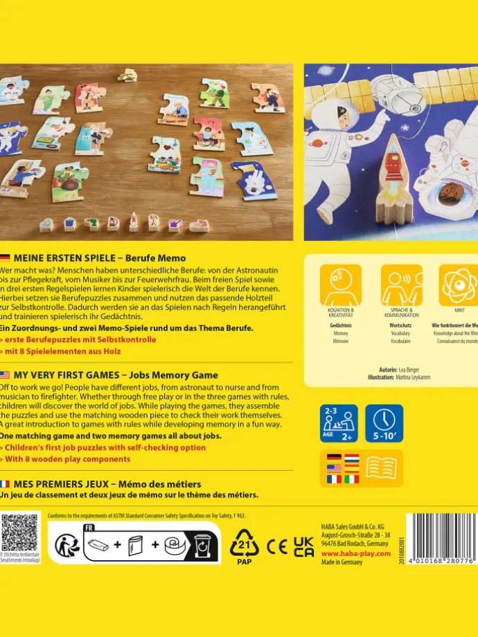 Spiel Meine ersten Spiele – Berufe Memo in mehrfarbig