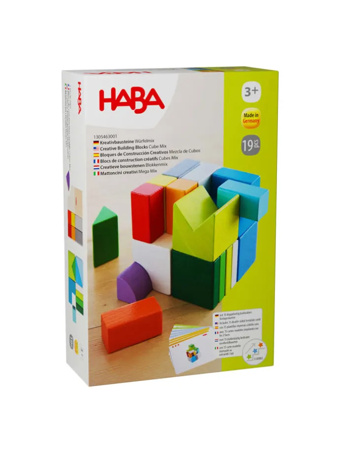 Spielbausteine 3D-Legespiel Würfelmix in mehrfarbig