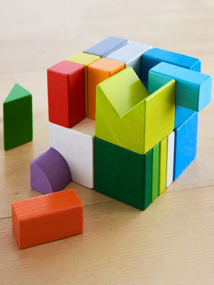 Spielbausteine 3D-Legespiel Würfelmix in mehrfarbig