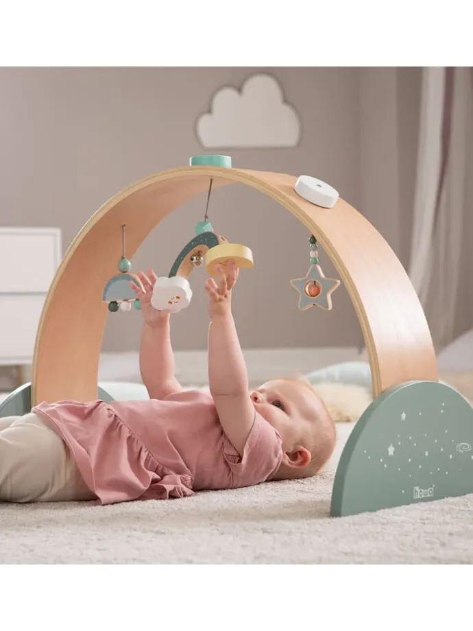 Spielbogen Baby Gym Spieltrapez aus Holz "space"