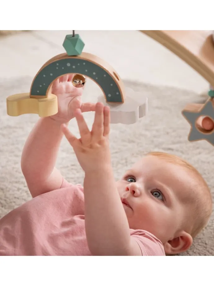 Spielbogen Baby Gym Spieltrapez aus Holz "space"