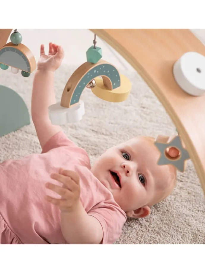 Spielbogen Baby Gym Spieltrapez aus Holz "space"