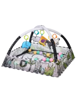 Spielbogen Krabbeldecke 2 in 1 in grau