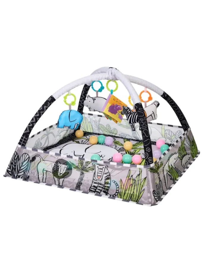 Spielbogen Krabbeldecke 2 in 1 in grau