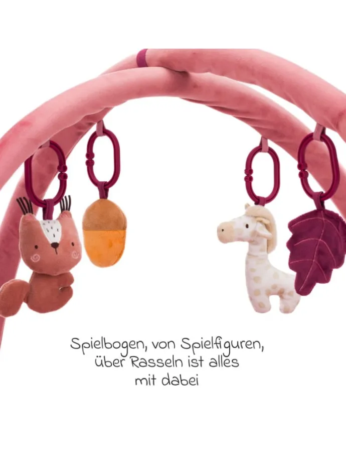 Spielbogen Tierfreunde mit 4 abnehmbaren in rosa