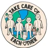 Spieldecke "Take Care" in Beige/ Blau/ Grün - Ø 120 cm