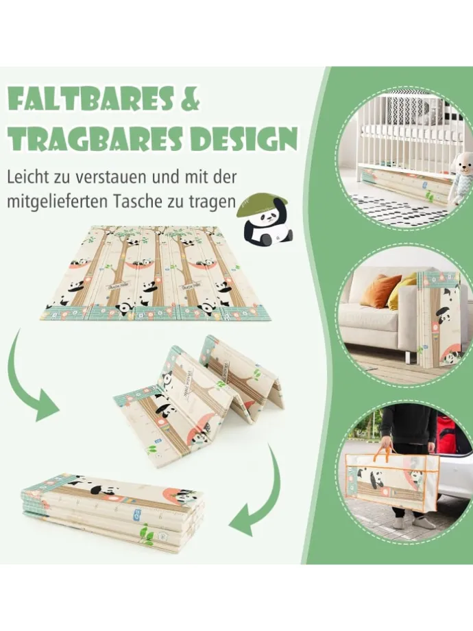 Spielmatte faltbar 200cm in Beige