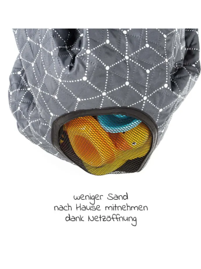 Spielplatzdecke 2in1 - Tasche und Unterlage in grau,weiss