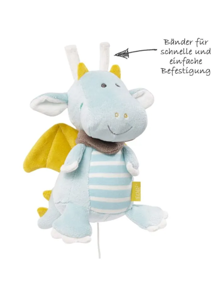 Spieluhr Drache 17 cm - Little Castle in blau