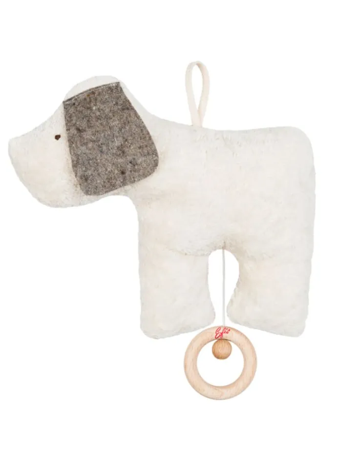 Spieluhr Hund, GOTS, Made in Germany, ca. 22 cm, Melodie: ... wieviel Sternlein