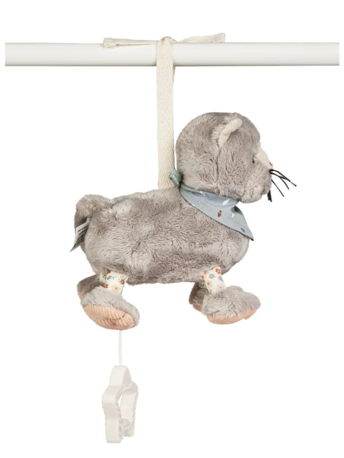 Spieluhr S KATZE Lilly in grau