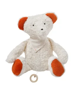 Spieluhr Teddy, GOTS, Made in Germany, Größe ca34 cm, Melodie Mozarts Wiegenlied