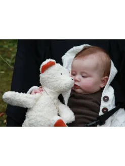 Spieluhr Teddy, GOTS, Made in Germany, Größe ca34 cm, Melodie Mozarts Wiegenlied