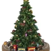 Spieluhr "Weihnachtsbaum" in Grün/ Hellbraun - (H)18 x Ø 15 cm