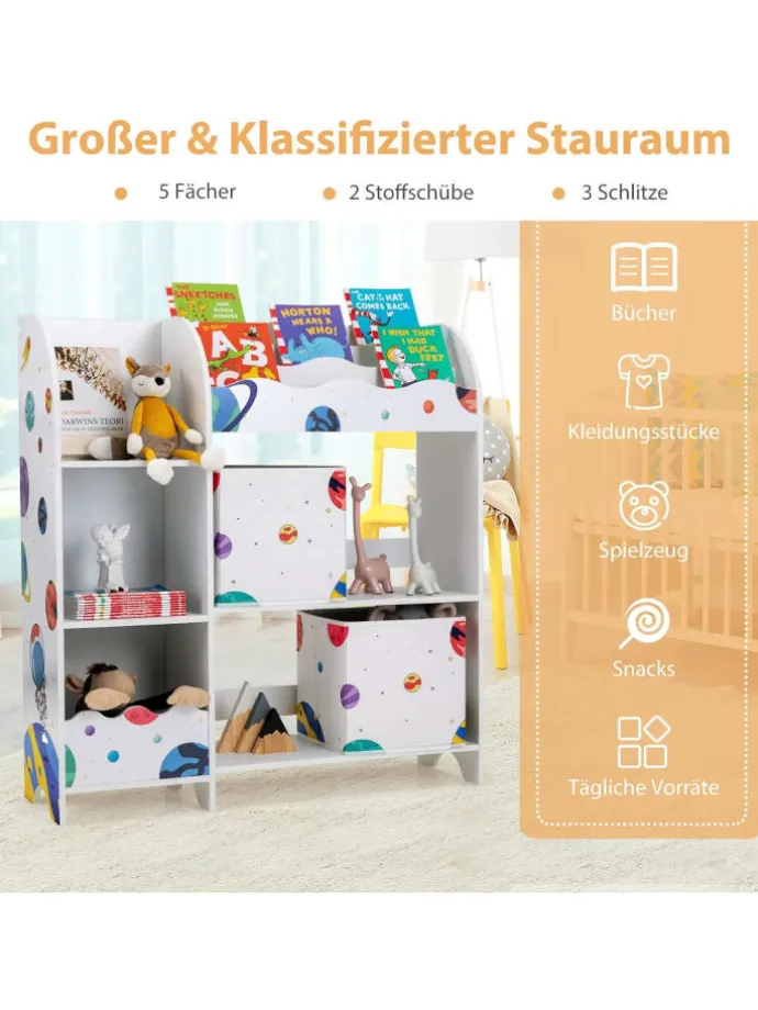 Spielzeug-Organizer 93x30x102cm in Weiß