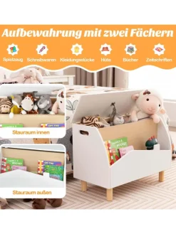 Spielzeugregal für Bücher Spielzeug in Weiß