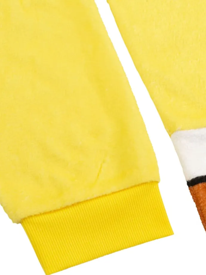 SpongeBob Schwammkopf Kostüm Overall Kapuze Onesie Jumpsuit Einteiler in gelb