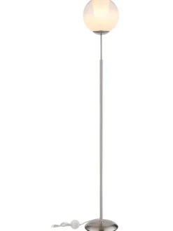 Standleuchte ''Barry'' in Silber - (H)154,5 x Ø 25 cm