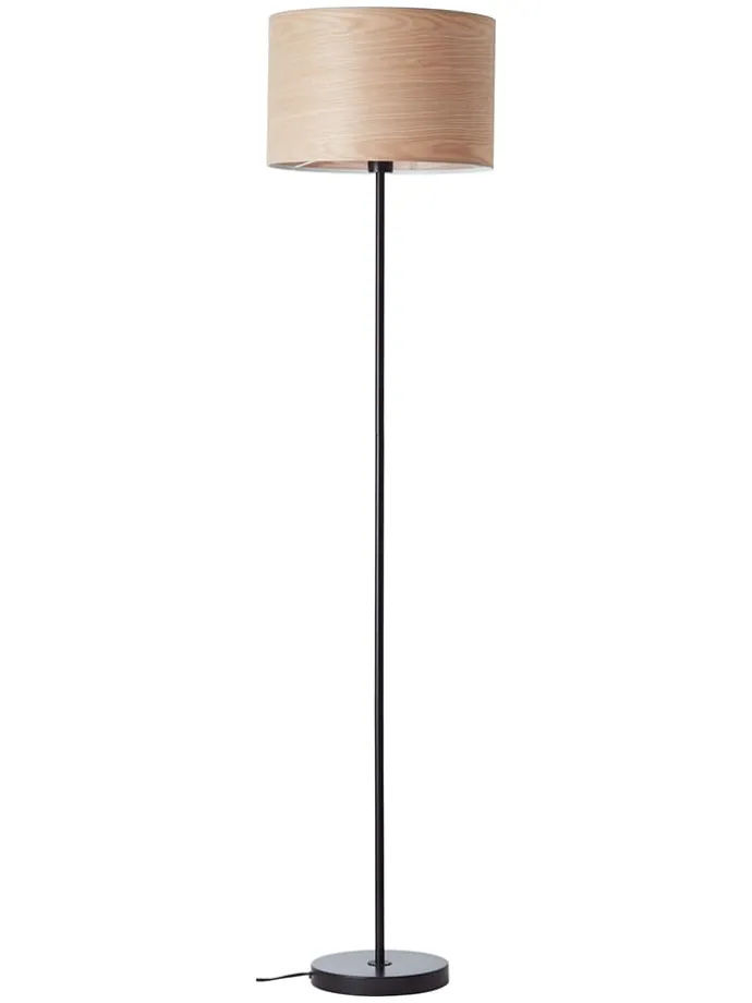 Standleuchte in Hellbraun/ Schwarz - (H)161,5 x Ø 38 cm