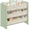Standregal in Creme/ Hellgrün - (B)62,5 x (H)60 x (T)29,5 cm