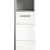 Standschrank in hellgrau/weiß hochglanz  - (B) 30 x (H) 95 x (T) 30