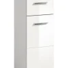 Standschrank in Weiß/Weiß Hochglanz - (B) 30 x (H) 80 x (T) 30
