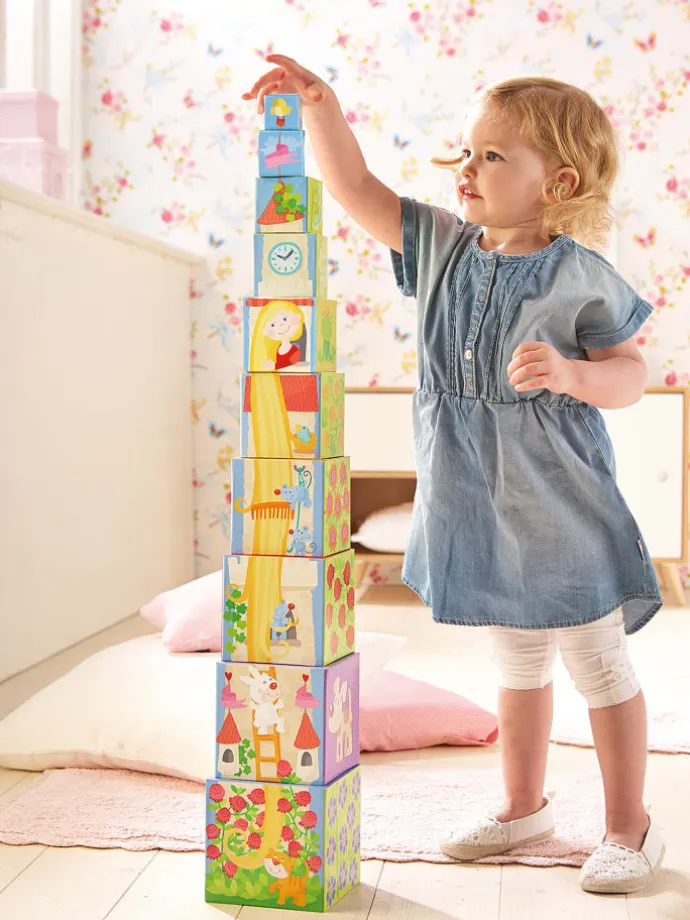 Stapelspielzeug Stapelwürfel Rapunzel in mehrfarbig