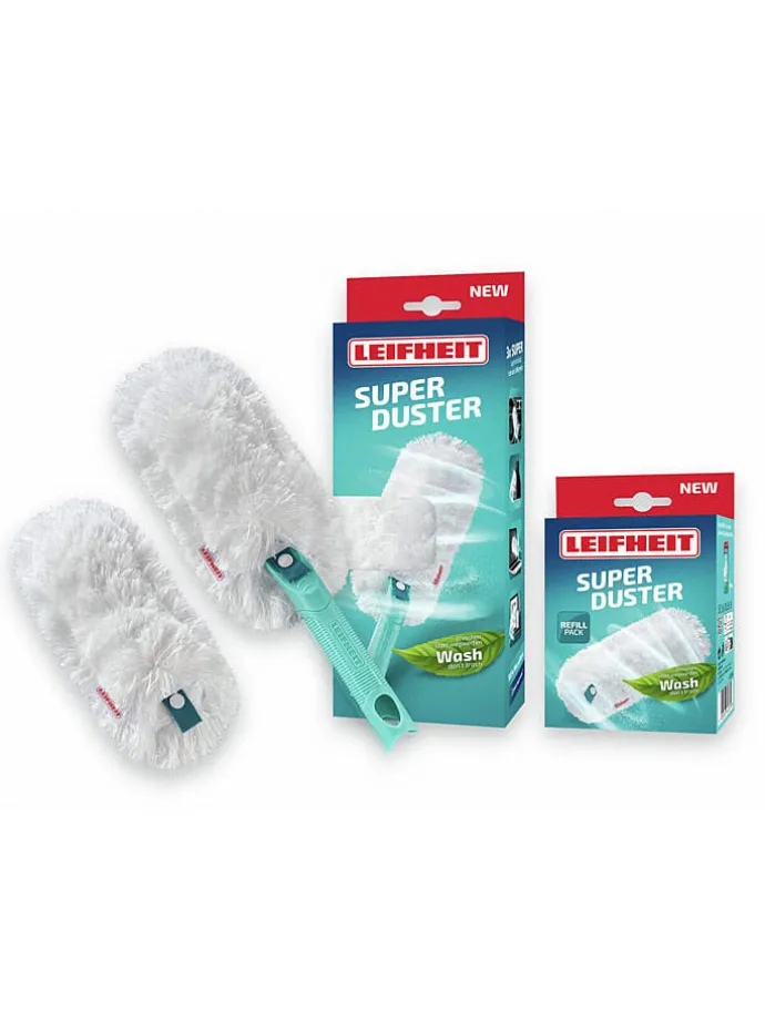Staubwedel "Superduster" in Türkis/ Weiß