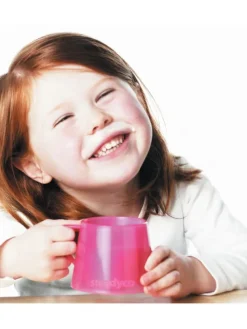 Steady Cup stapelbare Trinklerntasse Trinklernbecher mit breitem Boden (2er Set)