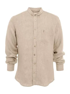 Stehkragenhemd 720LI-LA in beige