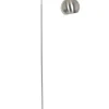 Stehlampe 1-flammig aus Metall mit Lampenschirm Ø 20 cm matt in Edelstahloptik
