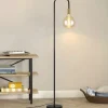 Stehlampe in gold E27 Vintage mit Fußschalter H 157cm