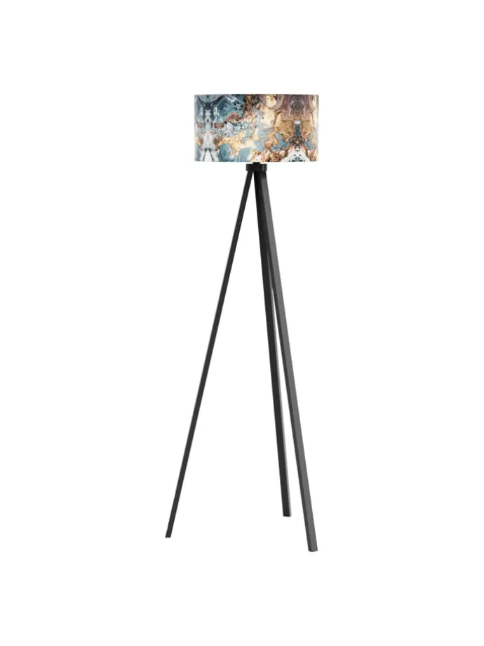 Stehlampe Royal Tunbridge Wells in Grau Schwarz (H)140cm (B)40cm (T)40cm