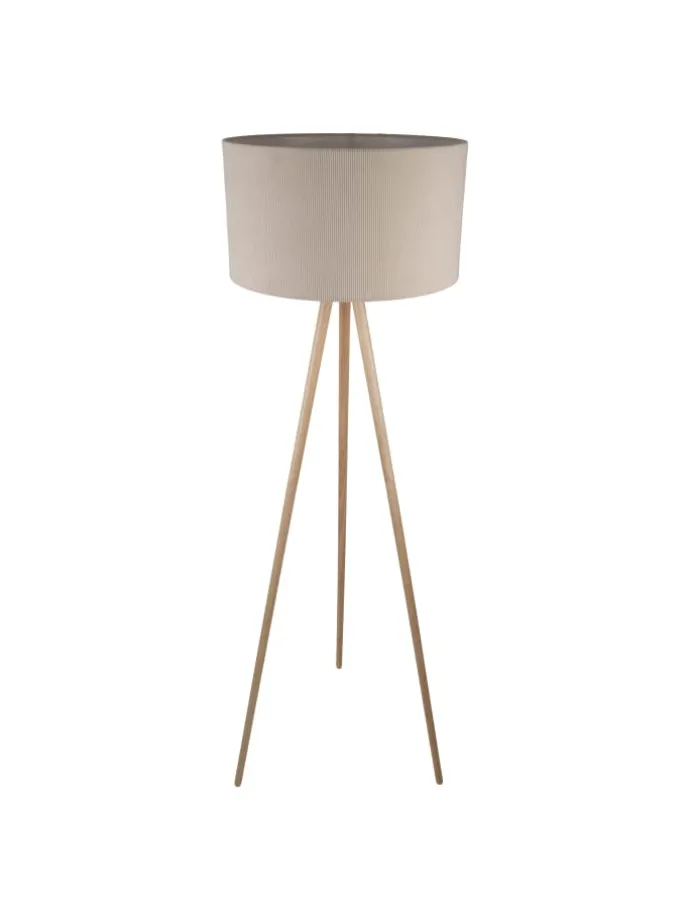 Stehleuchte "ARDITA" in beige - (L)61.6 cm x (B)61.6 cm x (H)152 cm