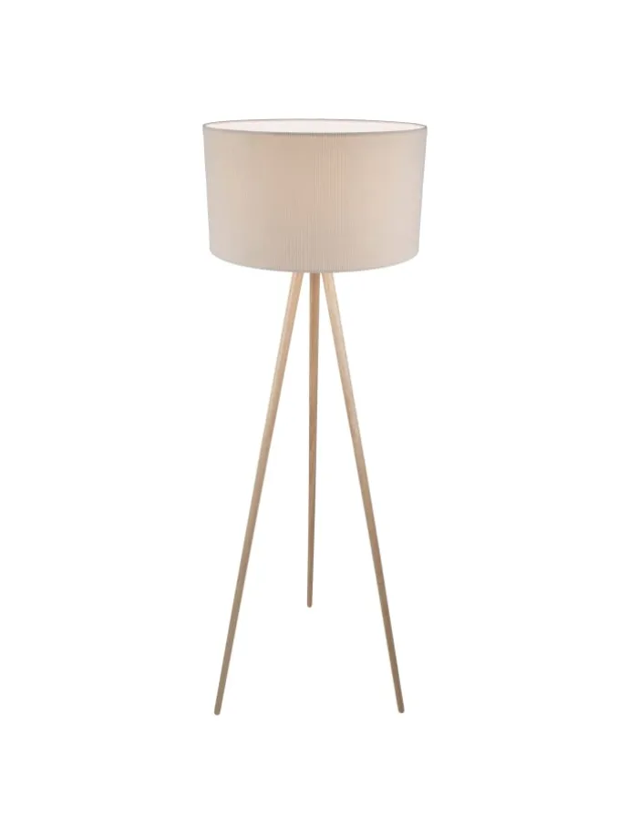 Stehleuchte "ARDITA" in beige - (L)61.6 cm x (B)61.6 cm x (H)152 cm