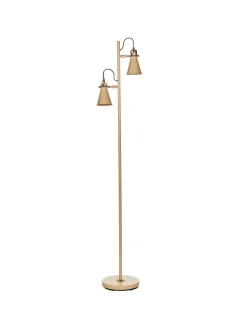 Stehleuchten MOYOLA in Beige/Gold - (W) 25 x (H) 165 x (L) 42 cm