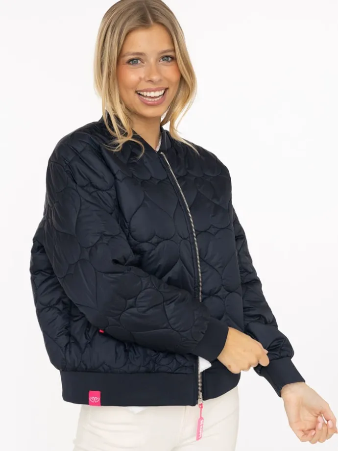 Steppjacke "Be Happy" in Dunkelblau