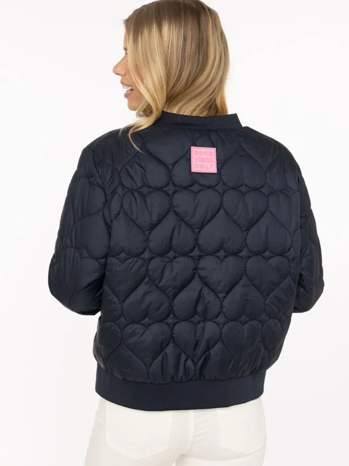 Steppjacke "Be Happy" in Dunkelblau