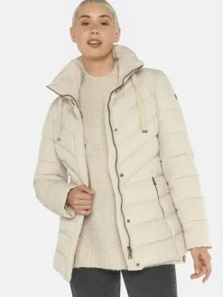 Steppjacke in Creme