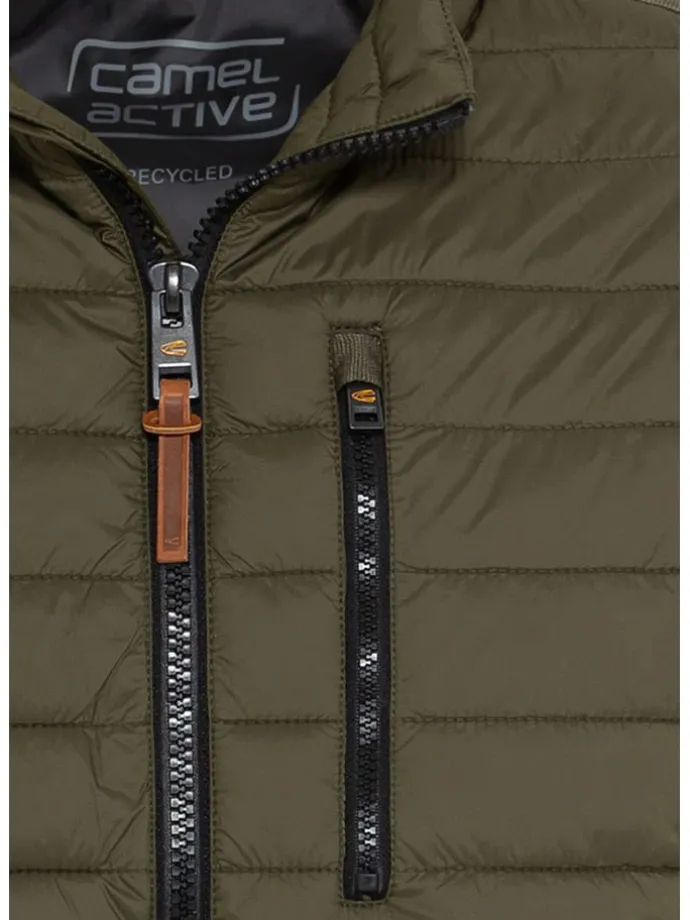 Steppjacke in Khaki
