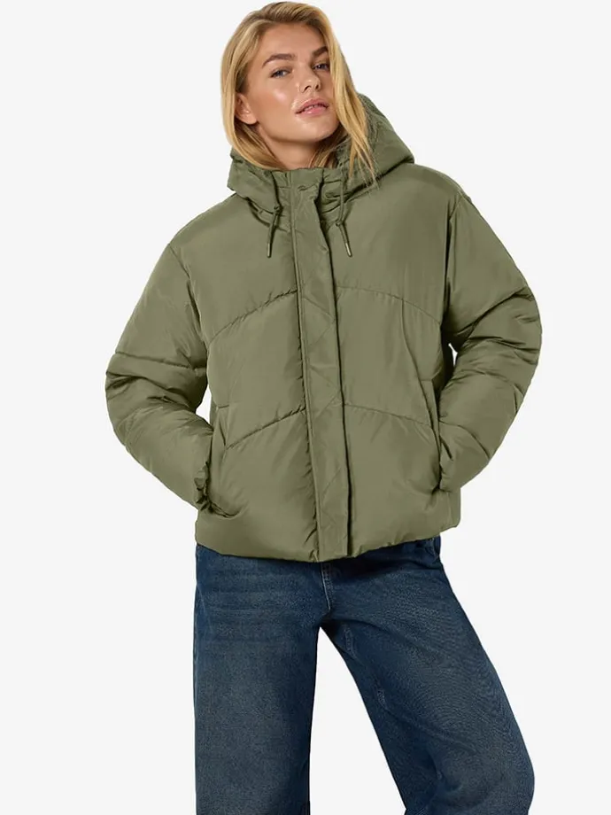 Steppjacke in Khaki