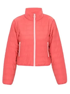 Steppjacke in Orange/ Weiß