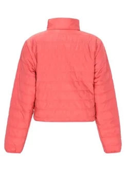Steppjacke in Orange/ Weiß
