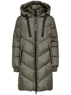 Steppmantel in Khaki