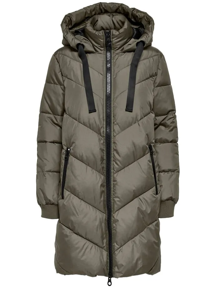 Steppmantel in Khaki
